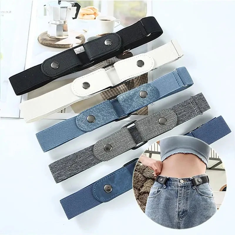 Buckle-Free Invisible Elastic Belt Adjustable Stretch Waist Band for