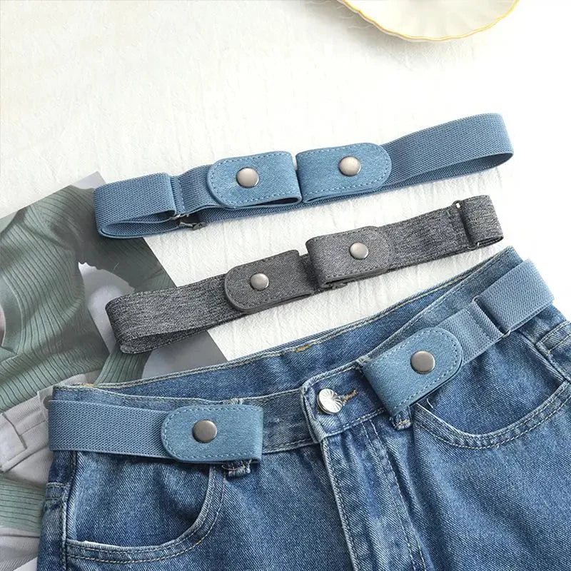 Buckle-Free Invisible Elastic Belt Adjustable Stretch Waist Band for
